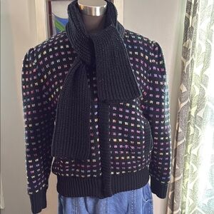 Vintage Knit Bomber Jacket